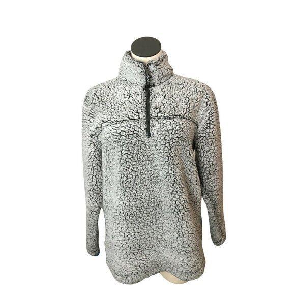 Boxercraft Sherpa Fleece Pullover SWEAWomens Small Gray 1/4 Zipper Top Sweatshir - Picture 6 of 8